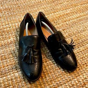 Nine West Black Tassel Loafer Flats